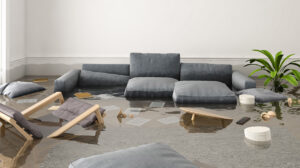 Solution contents restoration after flood damage for insurance agents and property owners